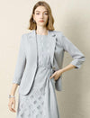 Light Grey 3/4 Sleeve Blazer