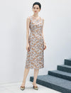 Floral Sleeveless Square-Neck Midi Dress