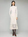 Lace High-Waist Mermaid Midi Skirt