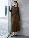 Crinkled Maxi Skirt