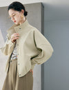 Loose Stand-Collar Button-Front Jacket