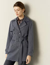 Vintage Lapel Belted Short Trench Coat