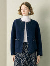 Tweed Wool-Blend Embellished Trim Jacket