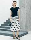 Black & White Polka Dot Midi Dress