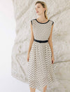 Sleeveless Chiffon Polka Dot Dress