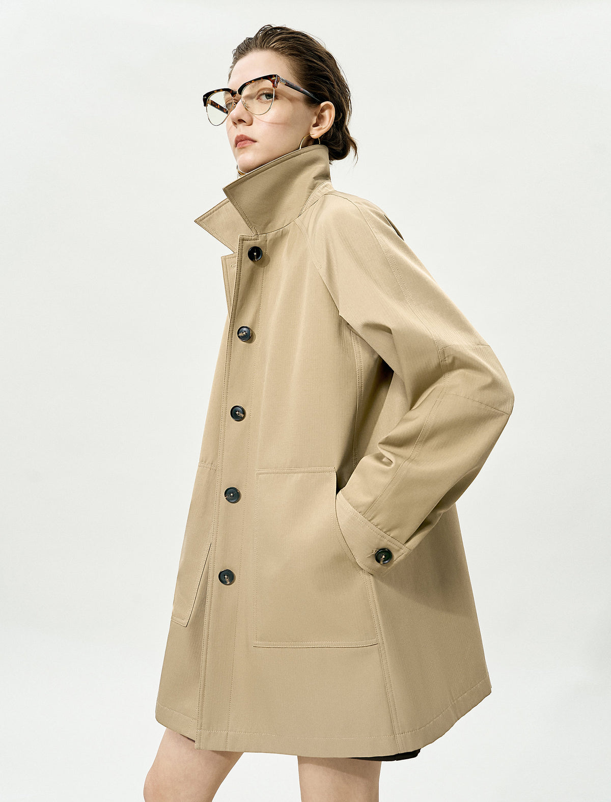 Vintage Loose Mid-Length Trench Coat