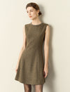 Wool-Blend Tweed Sleeveless Dress