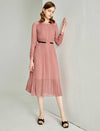 Brandy Rose Pleated Midi Dress