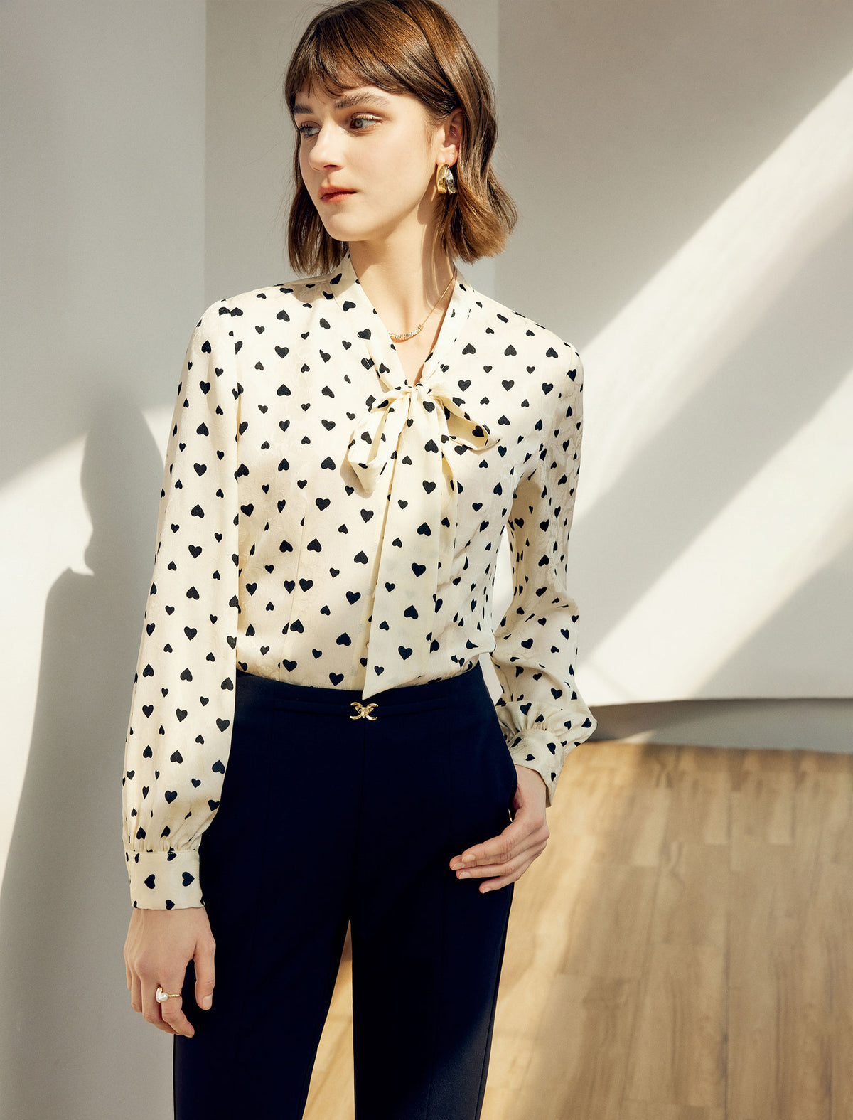 Floral Print Relaxed Straight-Fit Blouse