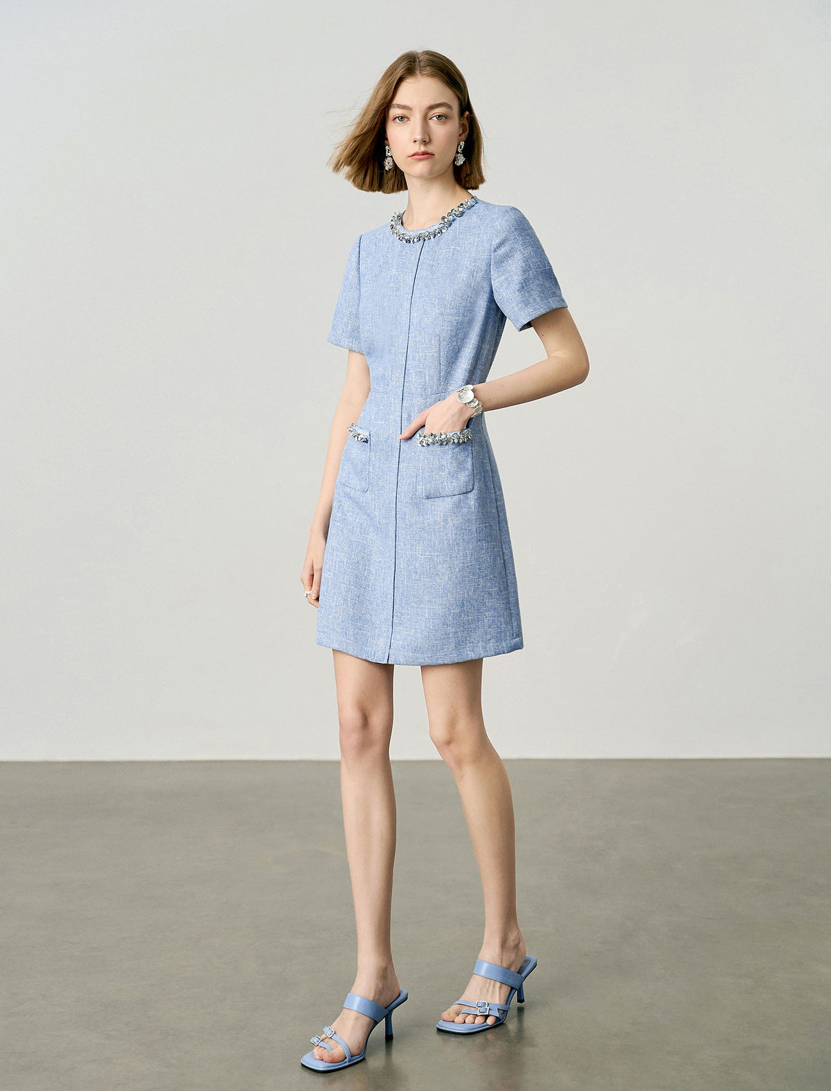 Sequin Embellished Mini Dress