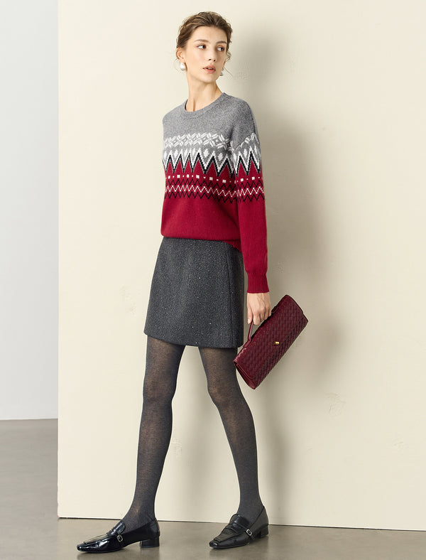 Grey Sparkle Mini Skirt