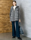 Wool Sleeve Hooded Quilted Down Coat