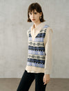 Geometric Jacquard V-Neck Straight-Fit Knit Vest