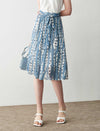 Striped Print A Line Skirt