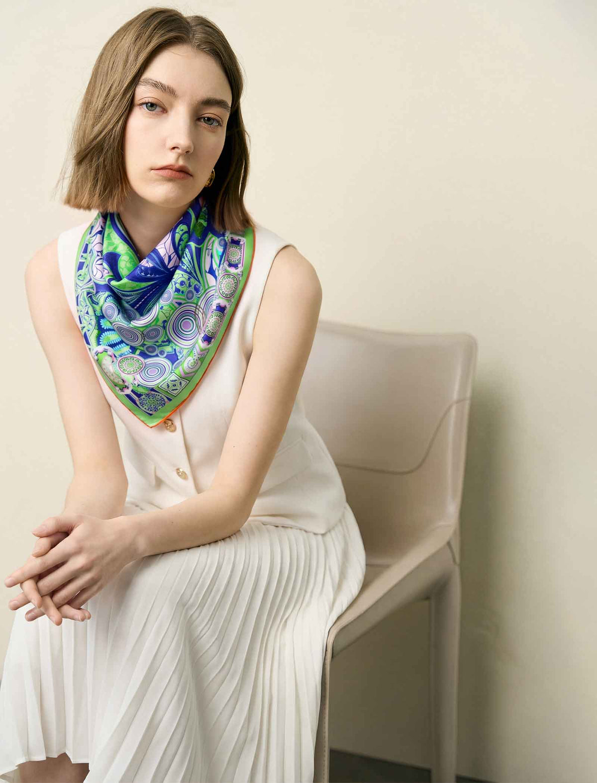 Paisley Verse 100% Mulberry Silk Square Scarf