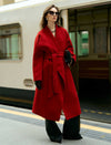 Self-Tie 100% Wool Wrap Coat