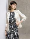 Three Quarter Sleeve Satin Blazer