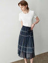 Vintage Plaid A-Line Skirt
