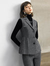 Wool Blend Tailored Button-Front Vest
