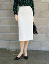 High-Waisted Midi Pencil Skirt