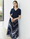 Elegant Printed Pleated Skirt