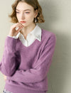 Wool Cashmere Blend V-Neck Sweater
