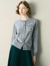 Embroidered Wool-Blend Cardigan