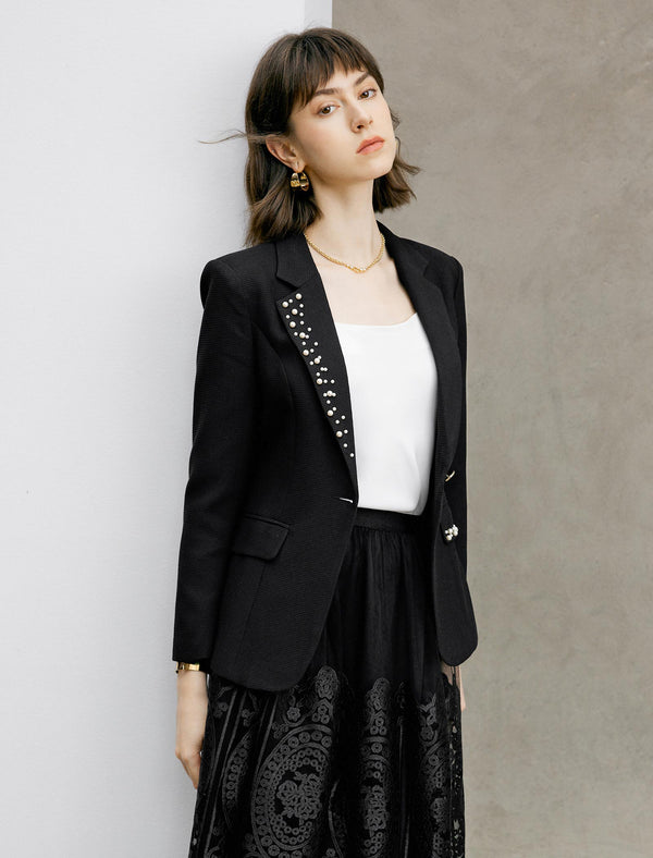 Black Professional Slim Fit Blazer