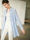 Lightweight Longline Pleated Shirt