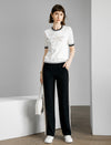 Side-Stripe Drawstring Straight Leg Pants