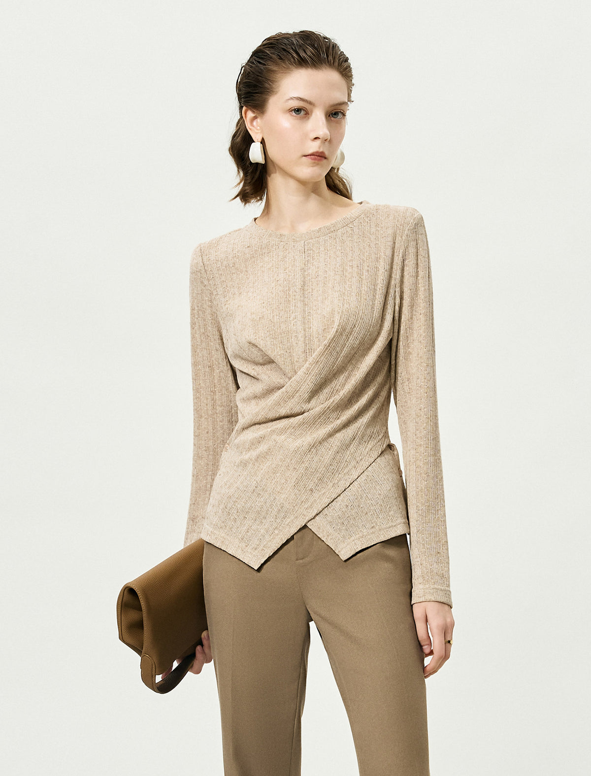 Slim Fit Long-Sleeve Lightweight Knit Top