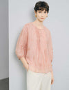 Dusty Pink Floral Embroidered Blouse