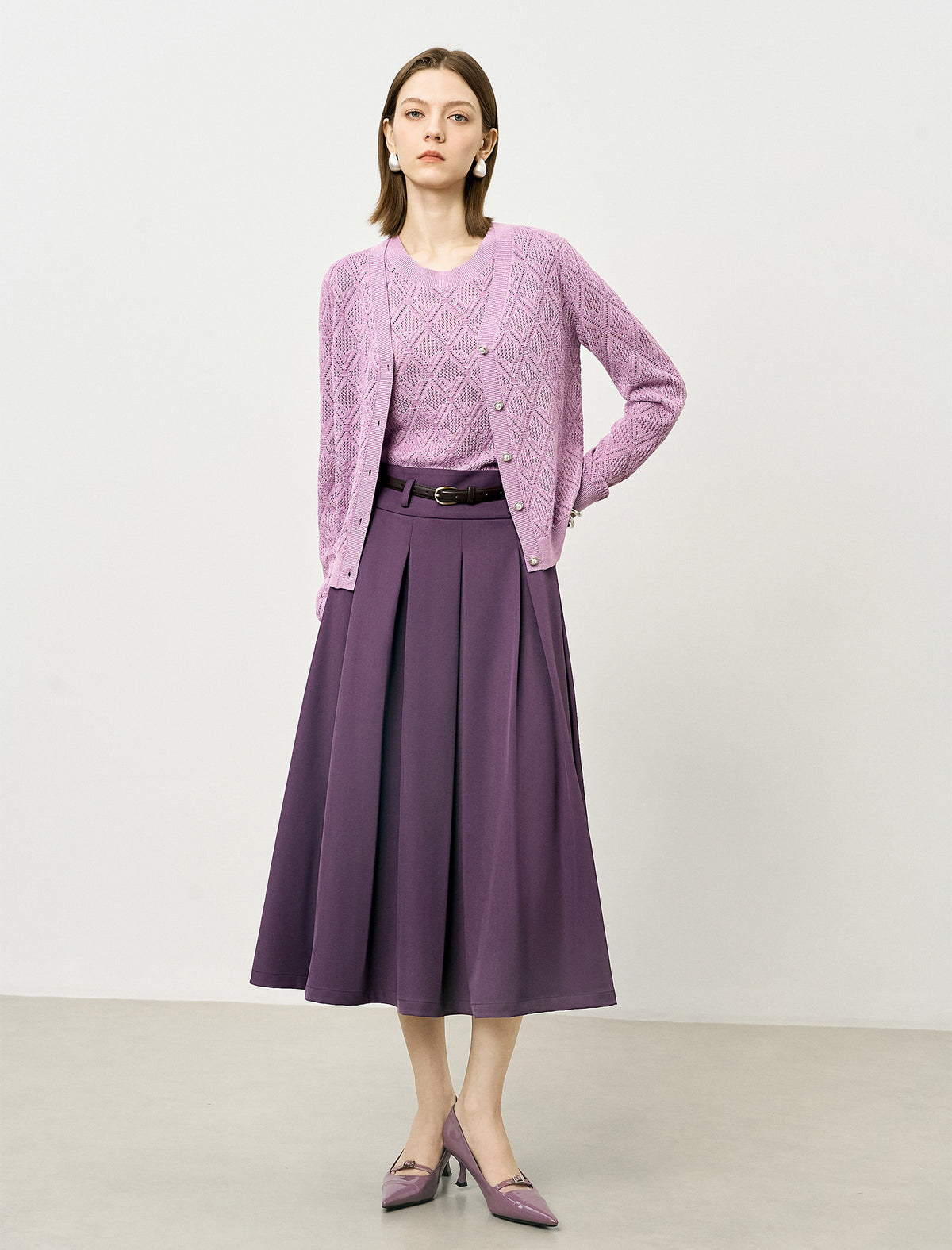 Diamond Open Knit Cardigan