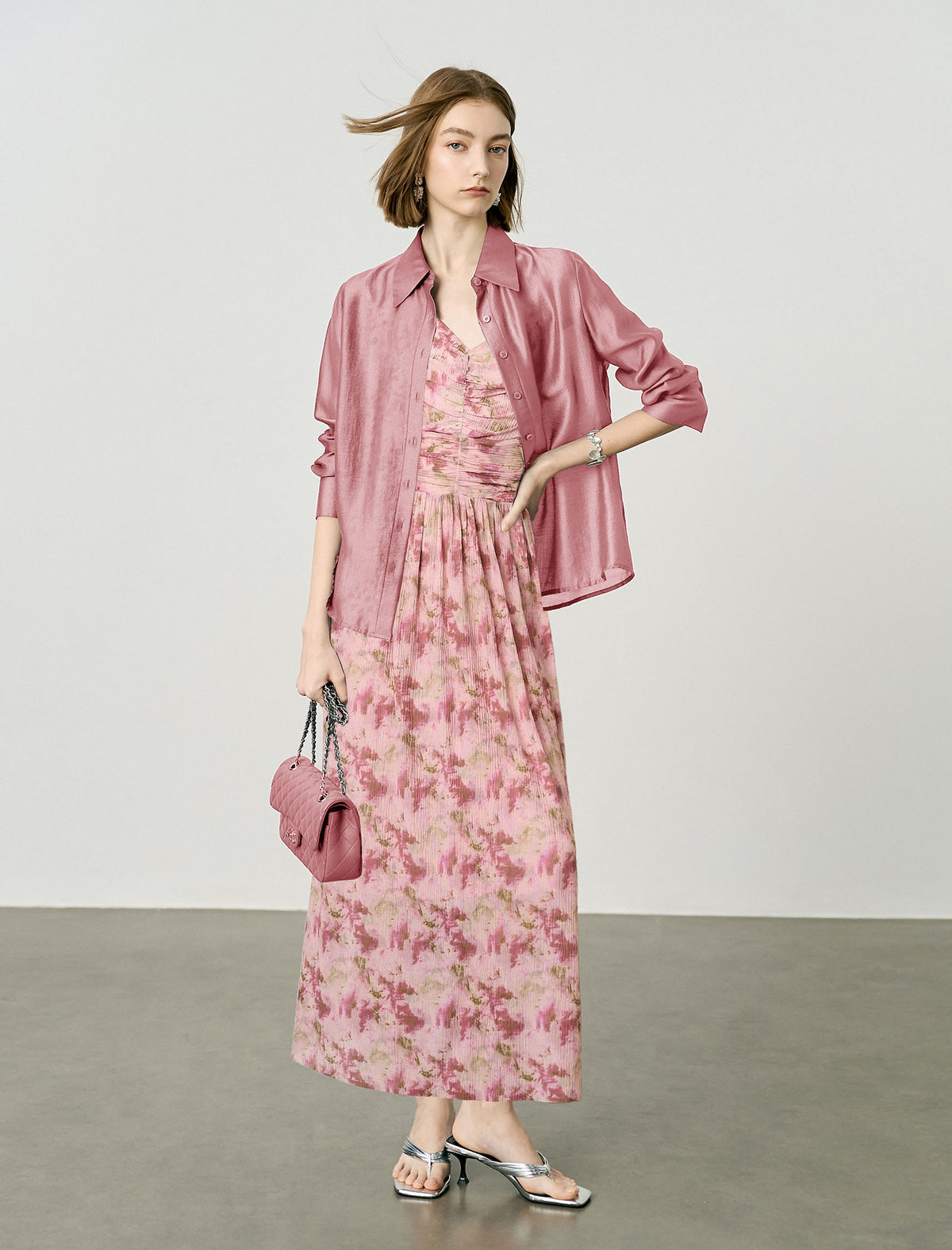 Romantic Tie-Dye Slip Maxi Dress