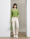 High‑Waist Wide‑Leg Cotton Jeans