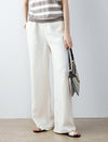 Tencel Blend High Waist Wide Leg Pants