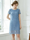 Lace Straight Short Sleeve Dress