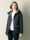 Tweed Accents Quilted Padded Jacket