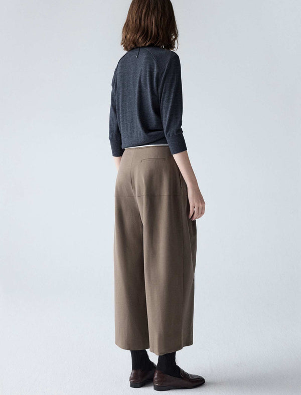 Wool-Blend Wide-Leg Culottes