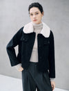 Detachable Collar Utility Cropped Jacket