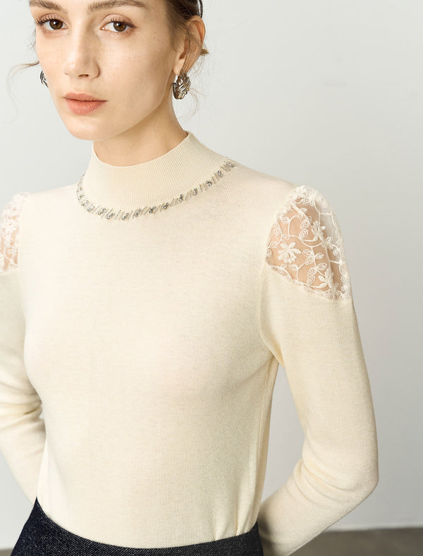 High Neck Slim Fit Base Knit Top