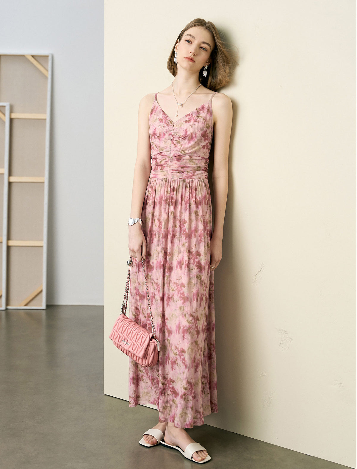 Romantic Tie-Dye Slip Maxi Dress