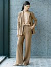Taupe Double-Breasted Blazer