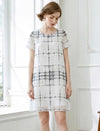 Crew Neck Ink Print Breathable Dress