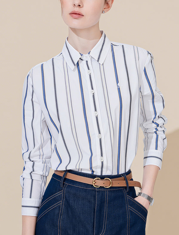 Striped Button-Down Shirt