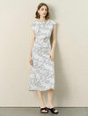 Floral Print Tencel Linen Midi Dress