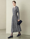 Wrap V-Neck Floral Print Midi Dress