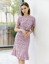 Lilac Lace Mermaid-Hem Dress