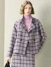 Tweed Plaid Wool-Blend Jacket