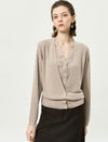 V-Neck Lace Detail Cardigan